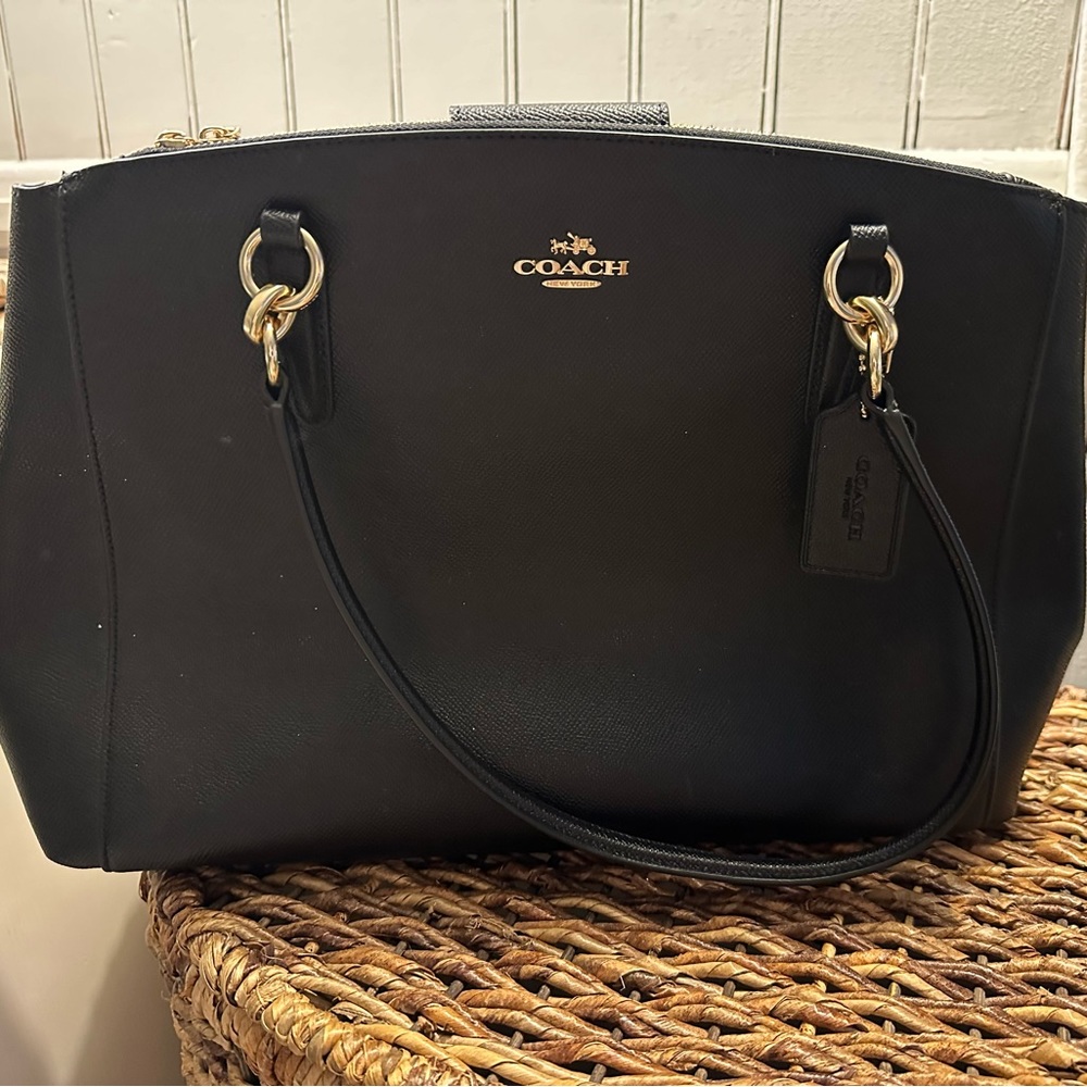 COACH Black Cross Grain Christie Carryall J1757-F57525